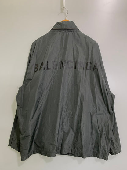【中古品】【メンズ】 BALENCIAGA バレンシアガ UP57 2018 02247 NYLON LONG JACKET ナイロンロングジャケット 141-250630-ks-11-min サイズ：50 カラー：グレー 万代Net店