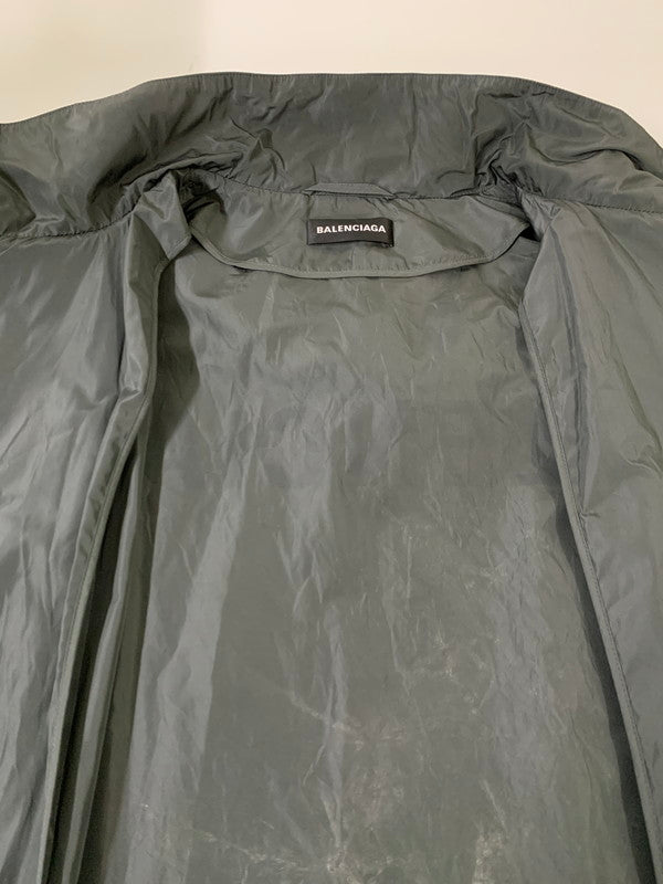 【中古品】【メンズ】 BALENCIAGA バレンシアガ UP57 2018 02247 NYLON LONG JACKET ナイロンロングジャケット 141-250630-ks-11-min サイズ：50 カラー：グレー 万代Net店