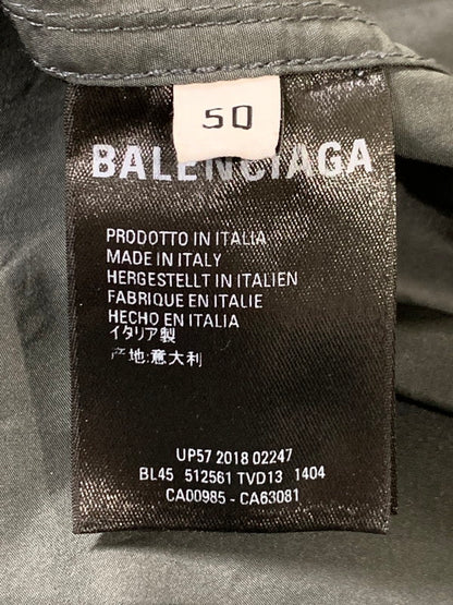 【中古品】【メンズ】 BALENCIAGA バレンシアガ UP57 2018 02247 NYLON LONG JACKET ナイロンロングジャケット 141-250630-ks-11-min サイズ：50 カラー：グレー 万代Net店