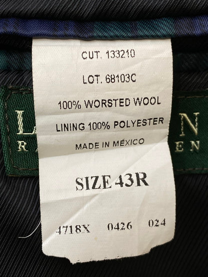 【中古品】【メンズ】 RALPH LAUREN ラルフローレン LAUREN ローレン TAILORED JACKET テイラード ジャケット メンズ ウエア シングル 146-250704-em-08-min サイズ：43R カラー：ブラック 万代Net店