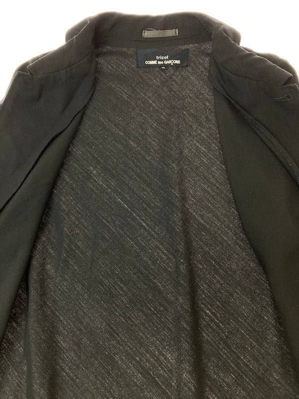 【中古品】【レディース】 tricot COMME des GARCONS トリココムデギャルソン TJ-10017M SHIRT JACKET シャツジャケット スリークオータースリーブ 170-250630-AS-1-min サイズ：M カラー：ブラック 万代Net店