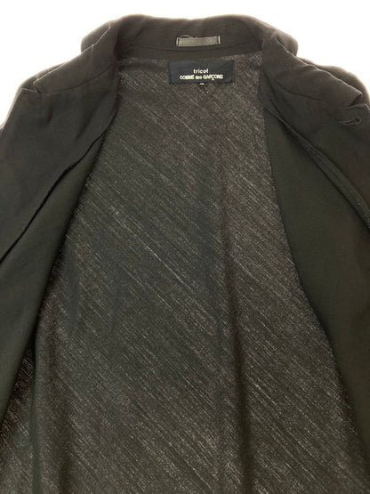 【中古品】【レディース】 tricot COMME des GARCONS トリココムデギャルソン TJ-10017M SHIRT JACKET シャツジャケット スリークオータースリーブ 170-250630-AS-1-min サイズ：M カラー：ブラック 万代Net店