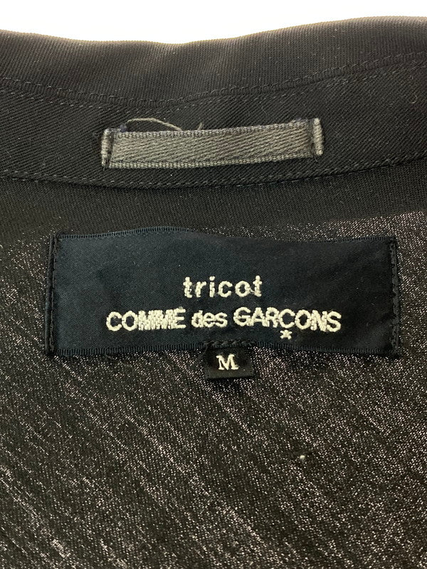 【中古品】【レディース】 tricot COMME des GARCONS トリココムデギャルソン TJ-10017M SHIRT JACKET シャツジャケット スリークオータースリーブ 170-250630-AS-1-min サイズ：M カラー：ブラック 万代Net店