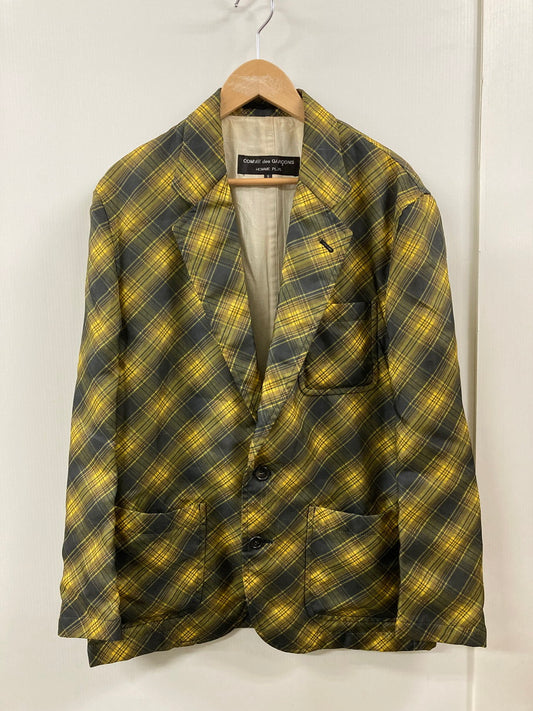 【中古品】【メンズ】 COMME des GARCONS HOMME PLUS コムデギャルソンオムプリュス PJ-10065S 97SS チェック期 TAILORED JACKET テーラードジャケット ライトアウター 140-250628-AS-1-min サイズ：S カラー：ブラック/イエロー系 万代Net店