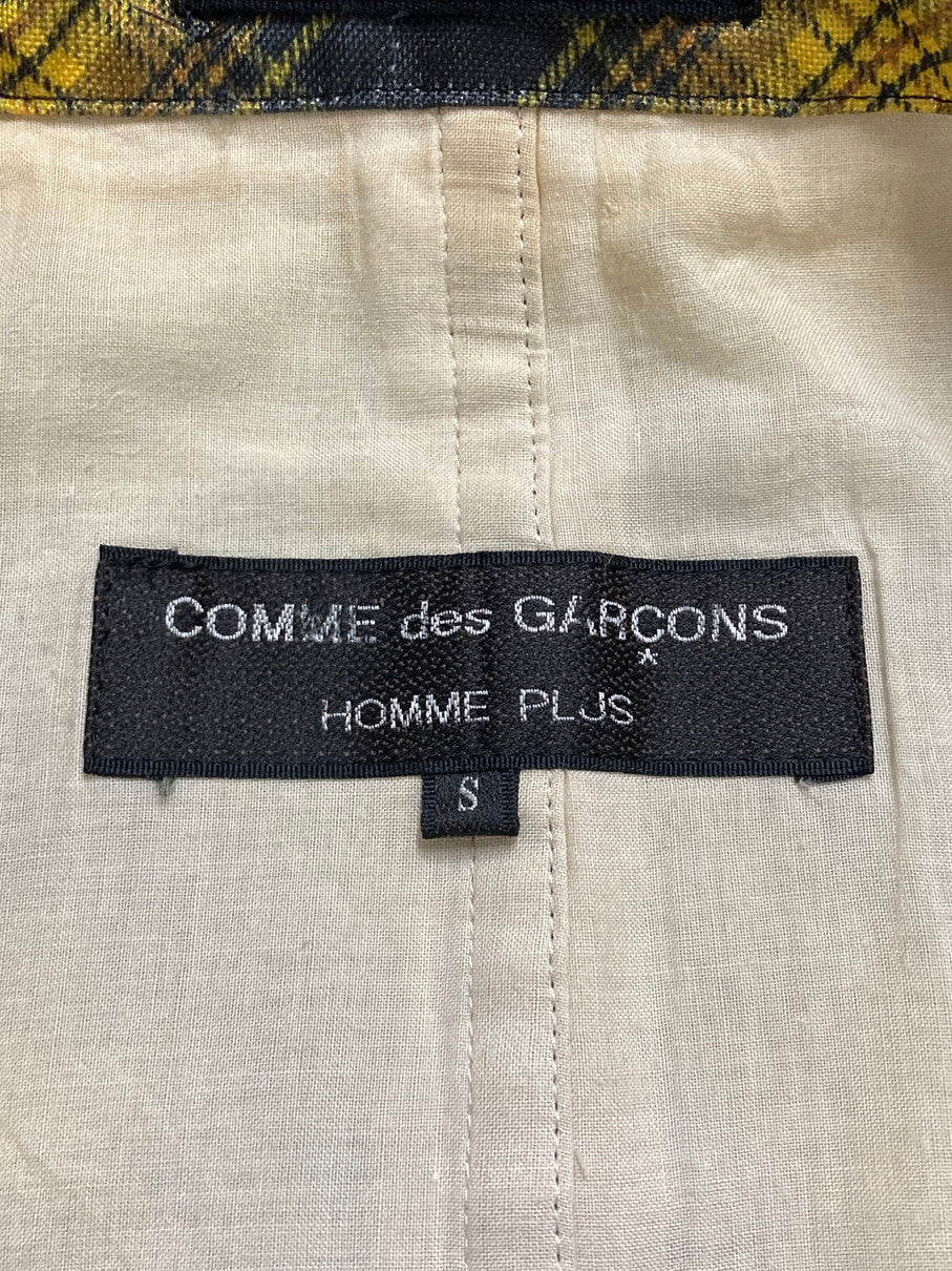 【中古品】【メンズ】 COMME des GARCONS HOMME PLUS コムデギャルソンオムプリュス PJ-10065S 97SS チェック期 TAILORED JACKET テーラードジャケット ライトアウター 140-250628-AS-1-min サイズ：S カラー：ブラック/イエロー系 万代Net店
