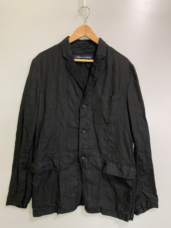 【現状渡し品】【メンズ】 COMME des GARCONS HOMME コムデギャルソンオム HO-J068 AD2004 LS LINEN JACKET リネンジャケット 140-250630-ks-10-min サイズ：S カラー：ブラック 万代Net店