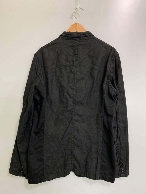 【現状渡し品】【メンズ】 COMME des GARCONS HOMME コムデギャルソンオム HO-J068 AD2004 LS LINEN JACKET リネンジャケット 140-250630-ks-10-min サイズ：S カラー：ブラック 万代Net店