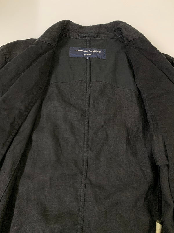 【現状渡し品】【メンズ】 COMME des GARCONS HOMME コムデギャルソンオム HO-J068 AD2004 LS LINEN JACKET リネンジャケット 140-250630-ks-10-min サイズ：S カラー：ブラック 万代Net店