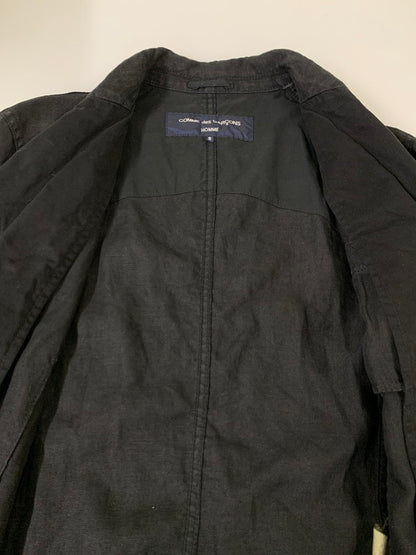 【現状渡し品】【メンズ】 COMME des GARCONS HOMME コムデギャルソンオム HO-J068 AD2004 LS LINEN JACKET リネンジャケット 140-250630-ks-10-min サイズ：S カラー：ブラック 万代Net店
