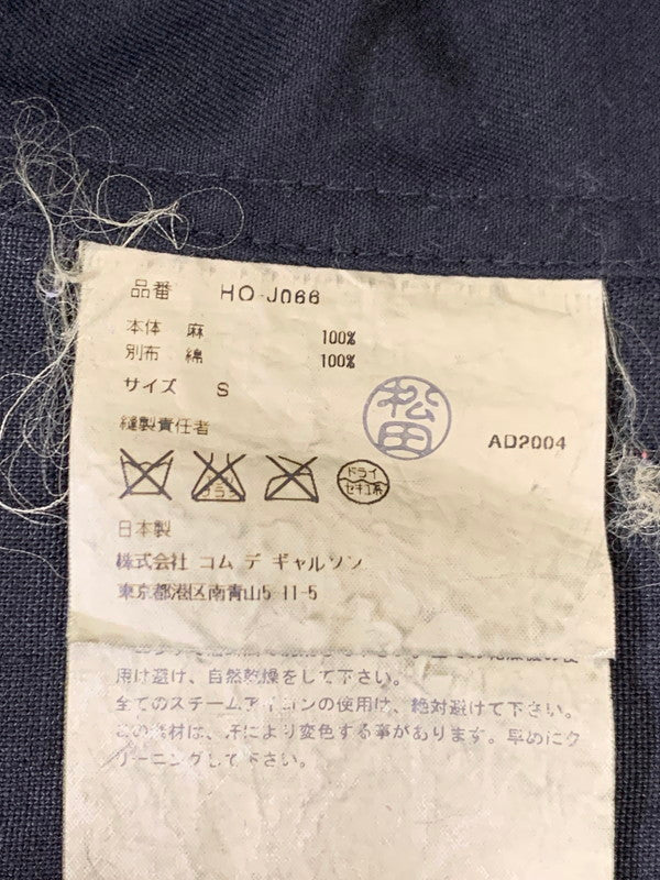【現状渡し品】【メンズ】 COMME des GARCONS HOMME コムデギャルソンオム HO-J068 AD2004 LS LINEN JACKET リネンジャケット 140-250630-ks-10-min サイズ：S カラー：ブラック 万代Net店