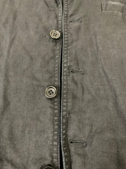 【現状渡し品】【メンズ】 COMME des GARCONS HOMME コムデギャルソンオム HO-J068 AD2004 LS LINEN JACKET リネンジャケット 140-250630-ks-10-min サイズ：S カラー：ブラック 万代Net店