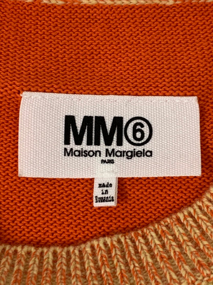 【中古品】【レディース】 MM6 MAISON MARGIELA エムエム6 メゾン マルジェラ S52HA0246 ELBOW PATCH CROPPED KNIT ニット トップス 168-250630-ks-16-min サイズ：S カラー：オレンジ/イエロー 万代Net店