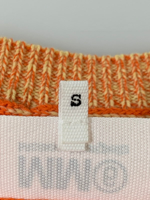 【中古品】【レディース】 MM6 MAISON MARGIELA エムエム6 メゾン マルジェラ S52HA0246 ELBOW PATCH CROPPED KNIT ニット トップス 168-250630-ks-16-min サイズ：S カラー：オレンジ/イエロー 万代Net店