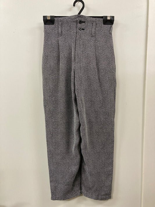 【中古品】【レディース】 ISSEY MIYAKE イッセイミヤケ IM61-FF120 90S RAYON PANTS ナイロンパンツ ボトムス 168-250628-AS-7-min サイズ：S カラー：ブラック/ホワイト 万代Net店