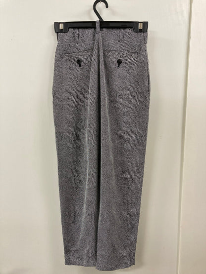 【中古品】【レディース】 ISSEY MIYAKE イッセイミヤケ IM61-FF120 90S RAYON PANTS ナイロンパンツ ボトムス 168-250628-AS-7-min サイズ：S カラー：ブラック/ホワイト 万代Net店