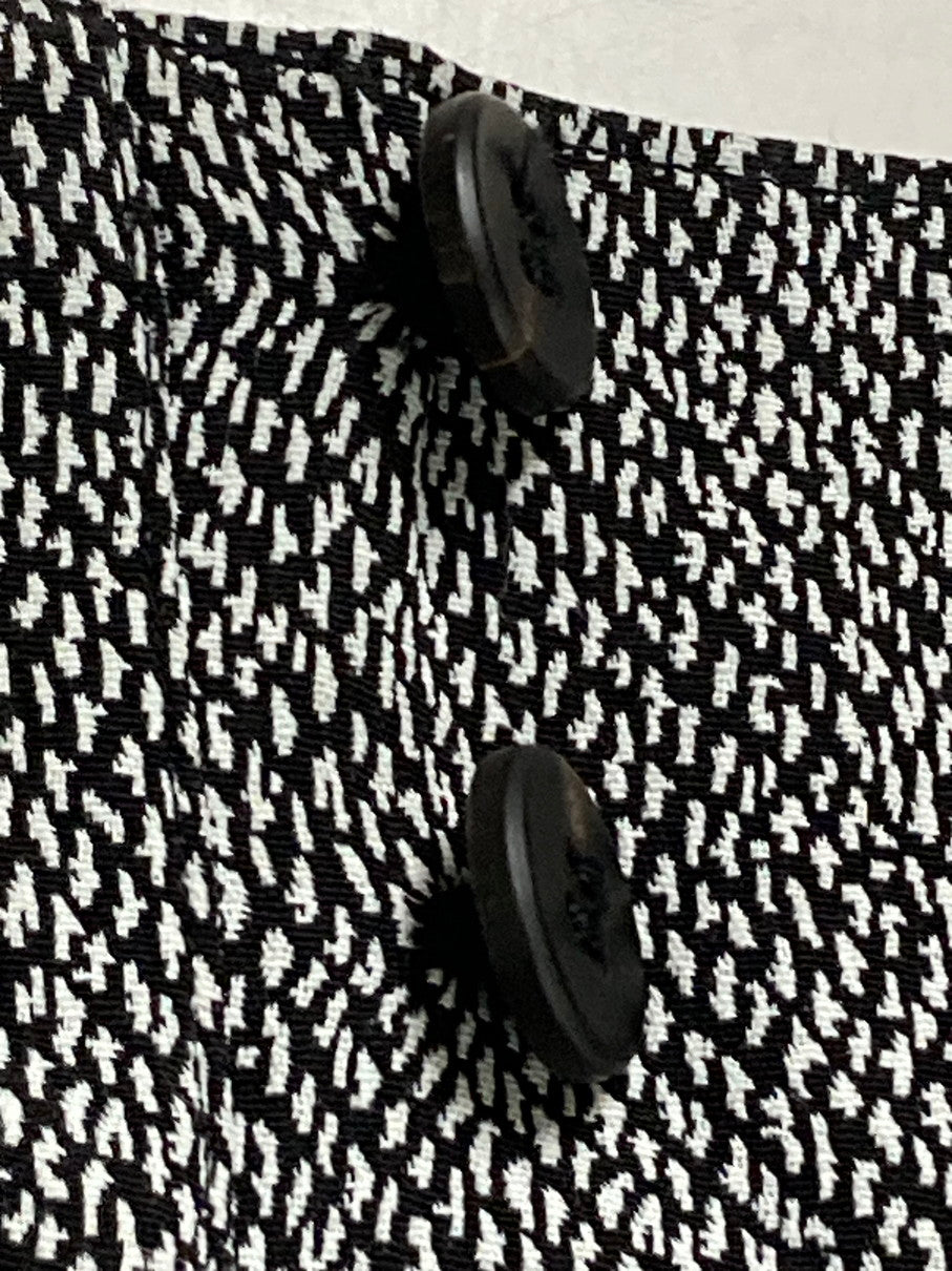 【中古品】【レディース】 ISSEY MIYAKE イッセイミヤケ IM61-FF120 90S RAYON PANTS ナイロンパンツ ボトムス 168-250628-AS-7-min サイズ：S カラー：ブラック/ホワイト 万代Net店