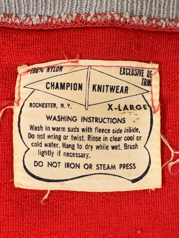 【中古品】【メンズ】 Champion チャンピオン 60S KNITWEAR SNAP BUTTON JACKET スナップボタンジャケット 146-250630-ks-14-min サイズ：XL カラー：レッド 万代Net店