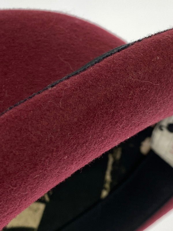 【中古品】【メンズ/レディース】 GANGSTERVILLE ギャングスタービル BOWLER HAT ボーラー ハット 帽子 日本製 185-250701-em-09-min サイズ：M カラー：ワインレッド系 万代Net店