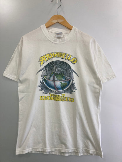 【現状渡し品】【メンズ】 HANES ヘインズ 90'S JIM FRANKLIN ARMADILLO POSTER PRINT TEE ショートスリーブ 146-250630-AS-17-min サイズ：M カラー：ホワイト 万代Net店