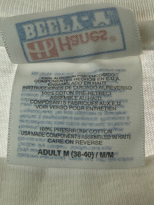 【現状渡し品】【メンズ】 HANES ヘインズ 90'S JIM FRANKLIN ARMADILLO POSTER PRINT TEE ショートスリーブ 146-250630-AS-17-min サイズ：M カラー：ホワイト 万代Net店