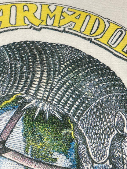 【現状渡し品】【メンズ】 HANES ヘインズ 90'S JIM FRANKLIN ARMADILLO POSTER PRINT TEE ショートスリーブ 146-250630-AS-17-min サイズ：M カラー：ホワイト 万代Net店