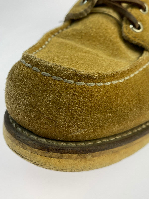 【現状渡し品】【メンズ】 RED WING レッドウィング 6-INCH CLASSIC MOC TOE BOOTS 8173 刺繍羽タグ 6インチ クラシック モック スウェード ブーツ 164-250701-em-06-min サイズ：8 カラー：ベージュ 万代Net店