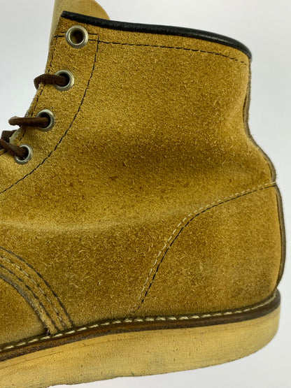 【現状渡し品】【メンズ】 RED WING レッドウィング 6-INCH CLASSIC MOC TOE BOOTS 8173 刺繍羽タグ 6インチ クラシック モック スウェード ブーツ 164-250701-em-06-min サイズ：8 カラー：ベージュ 万代Net店