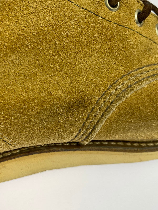 【現状渡し品】【メンズ】 RED WING レッドウィング 6-INCH CLASSIC MOC TOE BOOTS 8173 刺繍羽タグ 6インチ クラシック モック スウェード ブーツ 164-250701-em-06-min サイズ：8 カラー：ベージュ 万代Net店