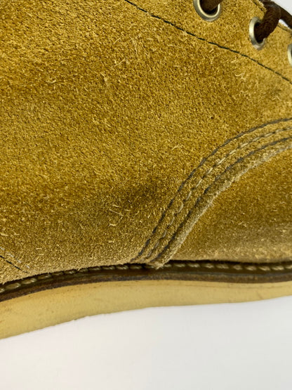 【現状渡し品】【メンズ】 RED WING レッドウィング 6-INCH CLASSIC MOC TOE BOOTS 8173 刺繍羽タグ 6インチ クラシック モック スウェード ブーツ 164-250701-em-06-min サイズ：8 カラー：ベージュ 万代Net店