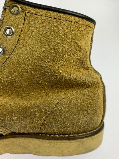 【現状渡し品】【メンズ】 RED WING レッドウィング 6-INCH CLASSIC MOC TOE BOOTS 8173 刺繍羽タグ 6インチ クラシック モック スウェード ブーツ 164-250701-em-06-min サイズ：8 カラー：ベージュ 万代Net店