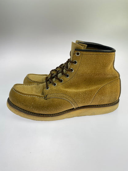 【現状渡し品】【メンズ】 RED WING レッドウィング 6-INCH CLASSIC MOC TOE BOOTS 8173 刺繍羽タグ 6インチ クラシック モック スウェード ブーツ 164-250701-em-06-min サイズ：8 カラー：ベージュ 万代Net店