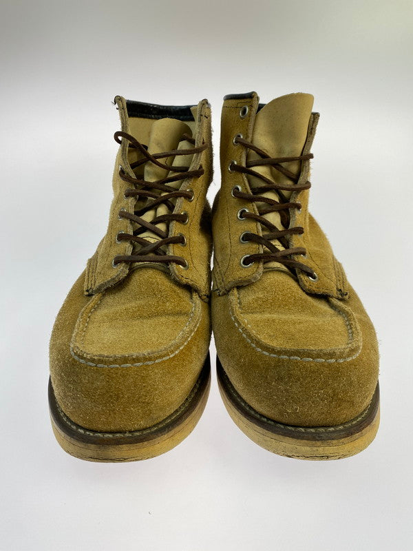 【現状渡し品】【メンズ】 RED WING レッドウィング 6-INCH CLASSIC MOC TOE BOOTS 8173 刺繍羽タグ 6インチ クラシック モック スウェード ブーツ 164-250701-em-06-min サイズ：8 カラー：ベージュ 万代Net店