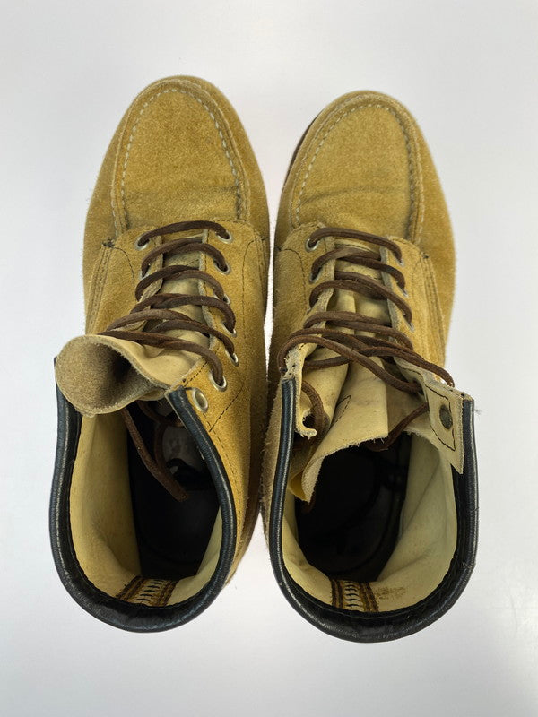 【現状渡し品】【メンズ】 RED WING レッドウィング 6-INCH CLASSIC MOC TOE BOOTS 8173 刺繍羽タグ 6インチ クラシック モック スウェード ブーツ 164-250701-em-06-min サイズ：8 カラー：ベージュ 万代Net店