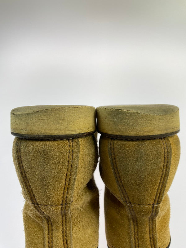 【現状渡し品】【メンズ】 RED WING レッドウィング 6-INCH CLASSIC MOC TOE BOOTS 8173 刺繍羽タグ 6インチ クラシック モック スウェード ブーツ 164-250701-em-06-min サイズ：8 カラー：ベージュ 万代Net店