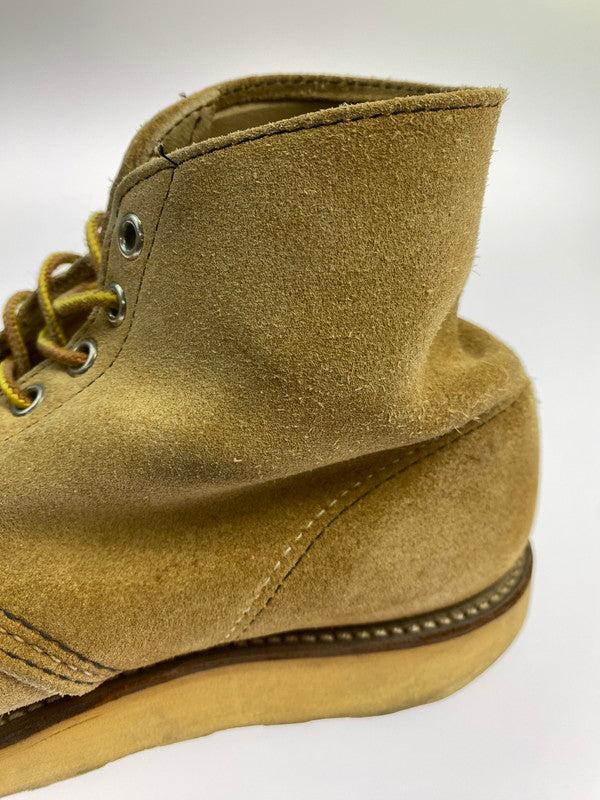 【中古品】【メンズ】 RED WING レッドウィング 8167 犬タグ 6-INCH PLAIN TOE BOOTS 靴 シューズ ブーツ 164-250708-AS-2-min サイズ：8E カラー：ベージュ 万代Net店