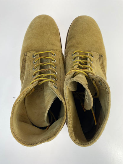 【中古品】【メンズ】 RED WING レッドウィング 8167 犬タグ 6-INCH PLAIN TOE BOOTS 靴 シューズ ブーツ 164-250708-AS-2-min サイズ：8E カラー：ベージュ 万代Net店