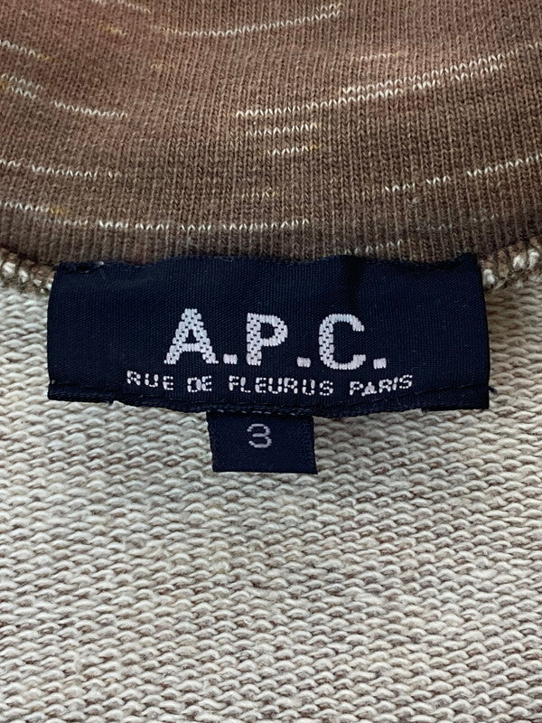 【中古品】【レディース】 A.P.C. アーペーセー フランス製 ジップアップパーカー ライトアウター 170-250630-AS-2-min サイズ：3 カラー：ブラウン系 万代Net店