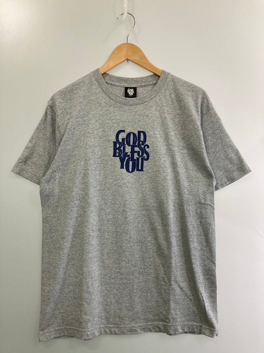 【中古品】【メンズ】 GOD BLESS YOU ゴッドブレスユー 両面プリント ロゴ SS TEE ショートスリーブ 142-250630-AS-7-min サイズ：L カラー：グレー 万代Net店