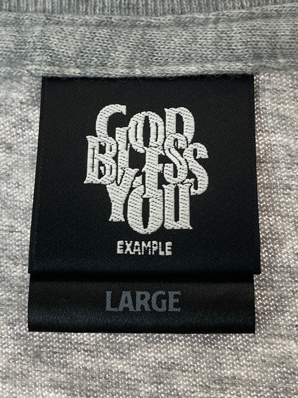 【中古品】【メンズ】 GOD BLESS YOU ゴッドブレスユー 両面プリント ロゴ SS TEE ショートスリーブ 142-250630-AS-7-min サイズ：L カラー：グレー 万代Net店