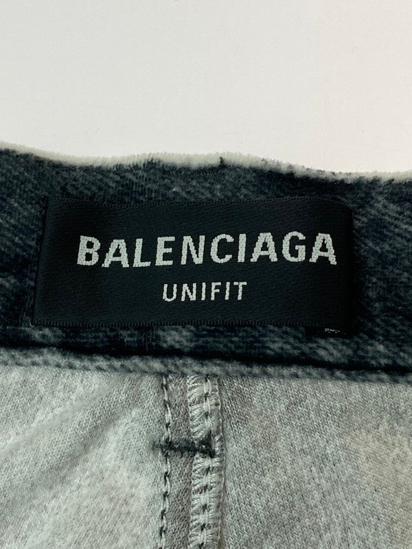 【中古品】【メンズ】 BALENCIAGA バレンシアガ TROMPE L’OEIL DENIM SWEATPANTS スウェットパンツ ボトムス 152-250630-AS-21-min サイズ：S カラー：グレー 万代Net店