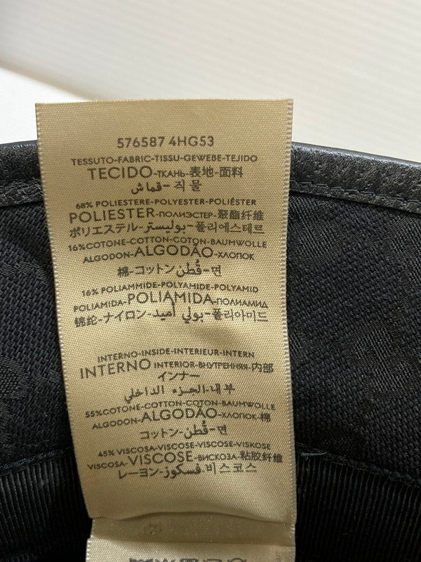 【中古品】【メンズ】 GUCCI グッチ 576587 GGキャンバス バケットハット 帽子 183-250708-AS-42-min サイズ：M カラー：ブラック 万代Net店
