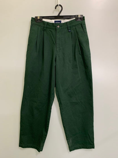 【中古品】【メンズ】 DESCENDANT ディセンダント DC-3 WIDE TWILL TROUSERS トラウザーズパンツ ボトムス 153-250702-yn-12-min サイズ：1 カラー：ダークグリーン 万代Net店