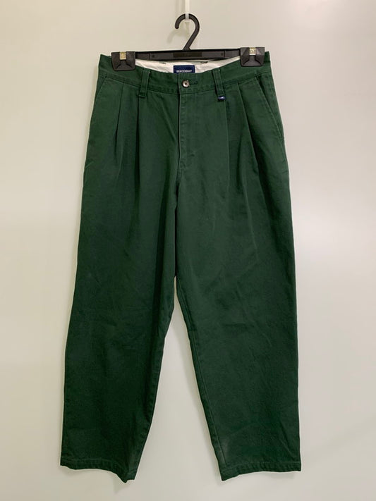 【中古品】【メンズ】 DESCENDANT ディセンダント DC-3 WIDE TWILL TROUSERS トラウザーズパンツ ボトムス 153-250702-yn-12-min サイズ：1 カラー：ダークグリーン 万代Net店
