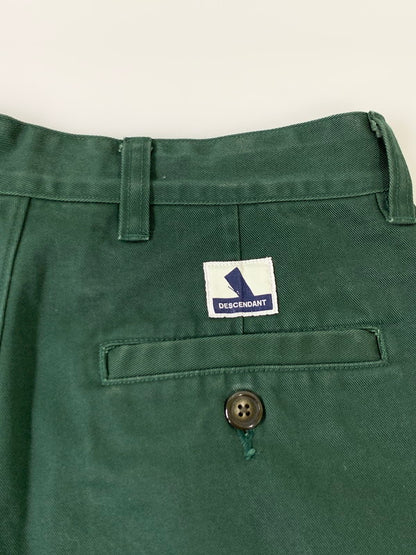 【中古品】【メンズ】 DESCENDANT ディセンダント DC-3 WIDE TWILL TROUSERS トラウザーズパンツ ボトムス 153-250702-yn-12-min サイズ：1 カラー：ダークグリーン 万代Net店