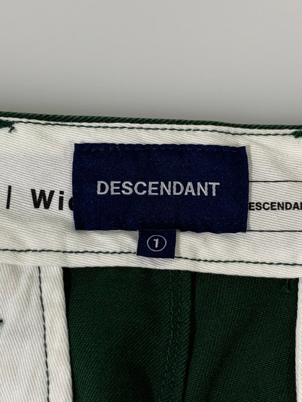 【中古品】【メンズ】 DESCENDANT ディセンダント DC-3 WIDE TWILL TROUSERS トラウザーズパンツ ボトムス 153-250702-yn-12-min サイズ：1 カラー：ダークグリーン 万代Net店