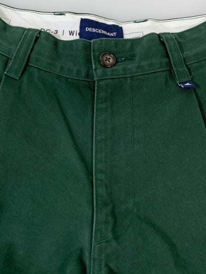 【中古品】【メンズ】 DESCENDANT ディセンダント DC-3 WIDE TWILL TROUSERS トラウザーズパンツ ボトムス 153-250702-yn-12-min サイズ：1 カラー：ダークグリーン 万代Net店