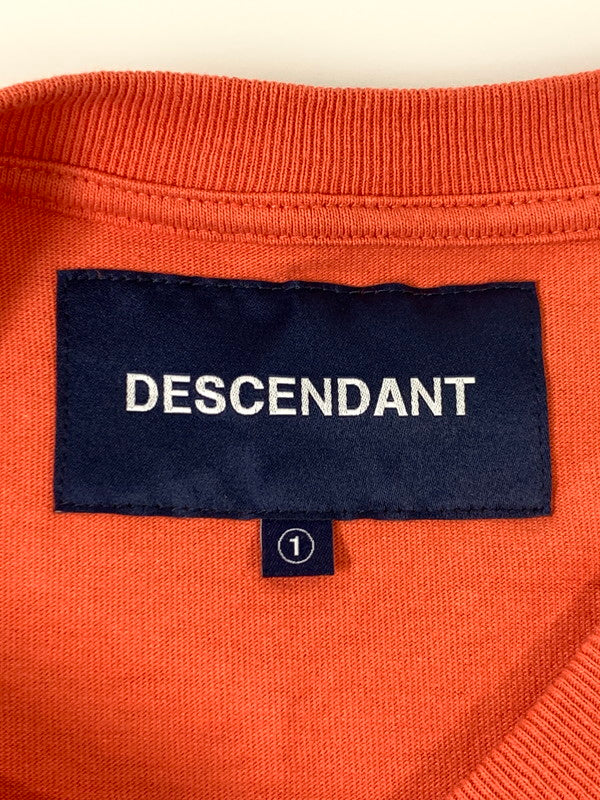 【中古品】【メンズ】 DESCENDANT ディセンダント HORIZON SS Tシャツ トップス 142-250702-ks-06-min サイズ：1 カラー：オレンジ系 万代Net店