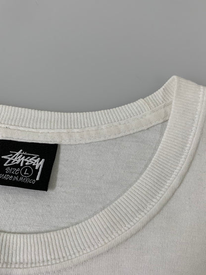 【中古品】【メンズ】 STUSSY ステューシー FRESH GEAR TEE 長袖 Tシャツ トップス 142-250702-ks-08-min サイズ：L カラー：ホワイト 万代Net店