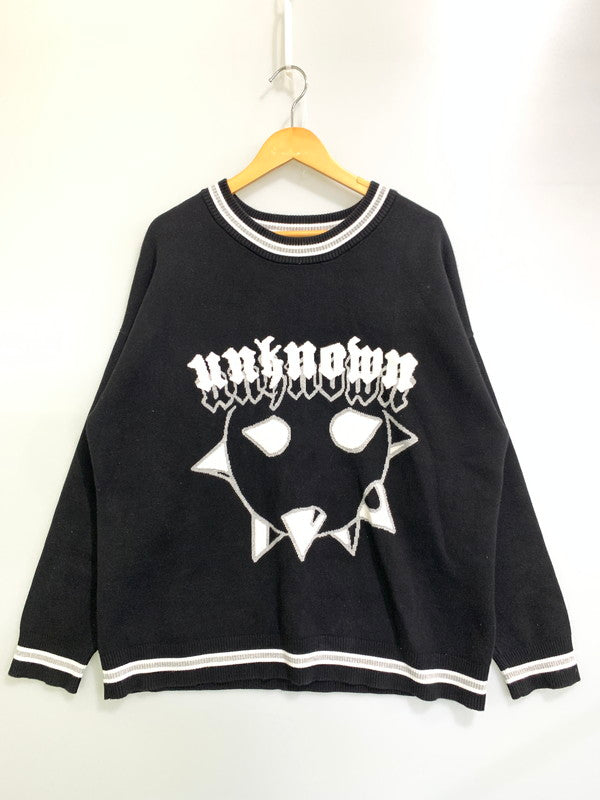 【中古品】【メンズ】 UNKNOWN LONDON アンノウン・ロンドン ニットセーター 142-250702-ks-18-min サイズ：L カラー：ブラック 万代Net店