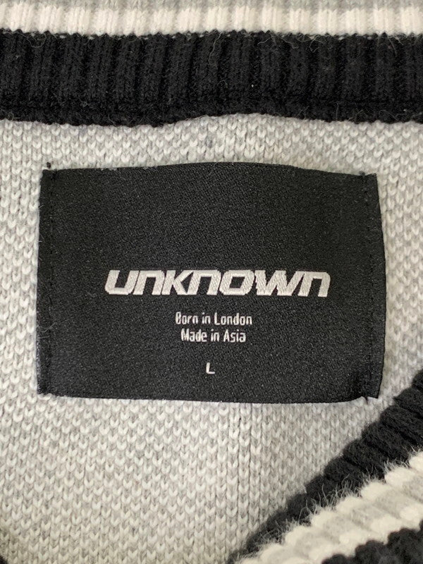 【中古品】【メンズ】 UNKNOWN LONDON アンノウン・ロンドン ニットセーター 142-250702-ks-18-min サイズ：L カラー：ブラック 万代Net店